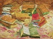 Piles of French Novels, after Van Gogh